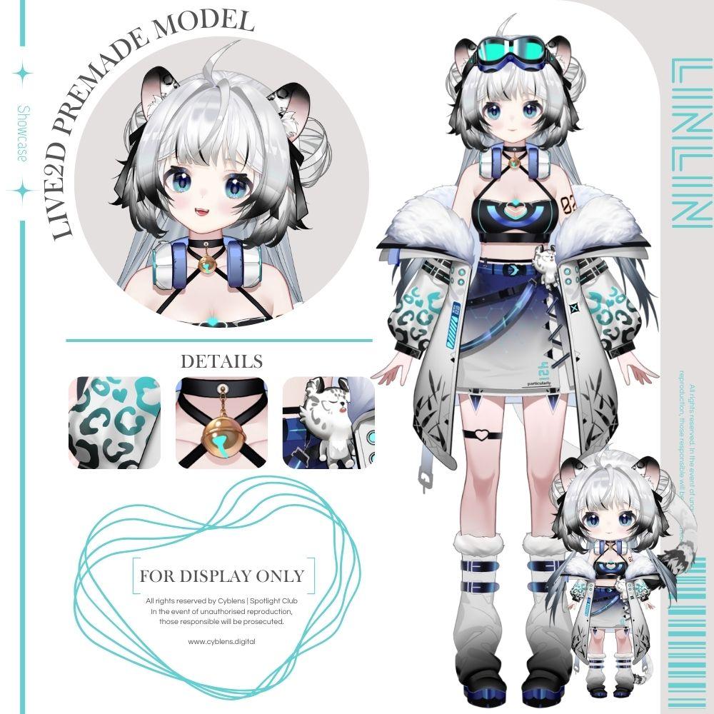 Cyblens | Digital - Live2D Premade VTuber Model Linlin Detailed