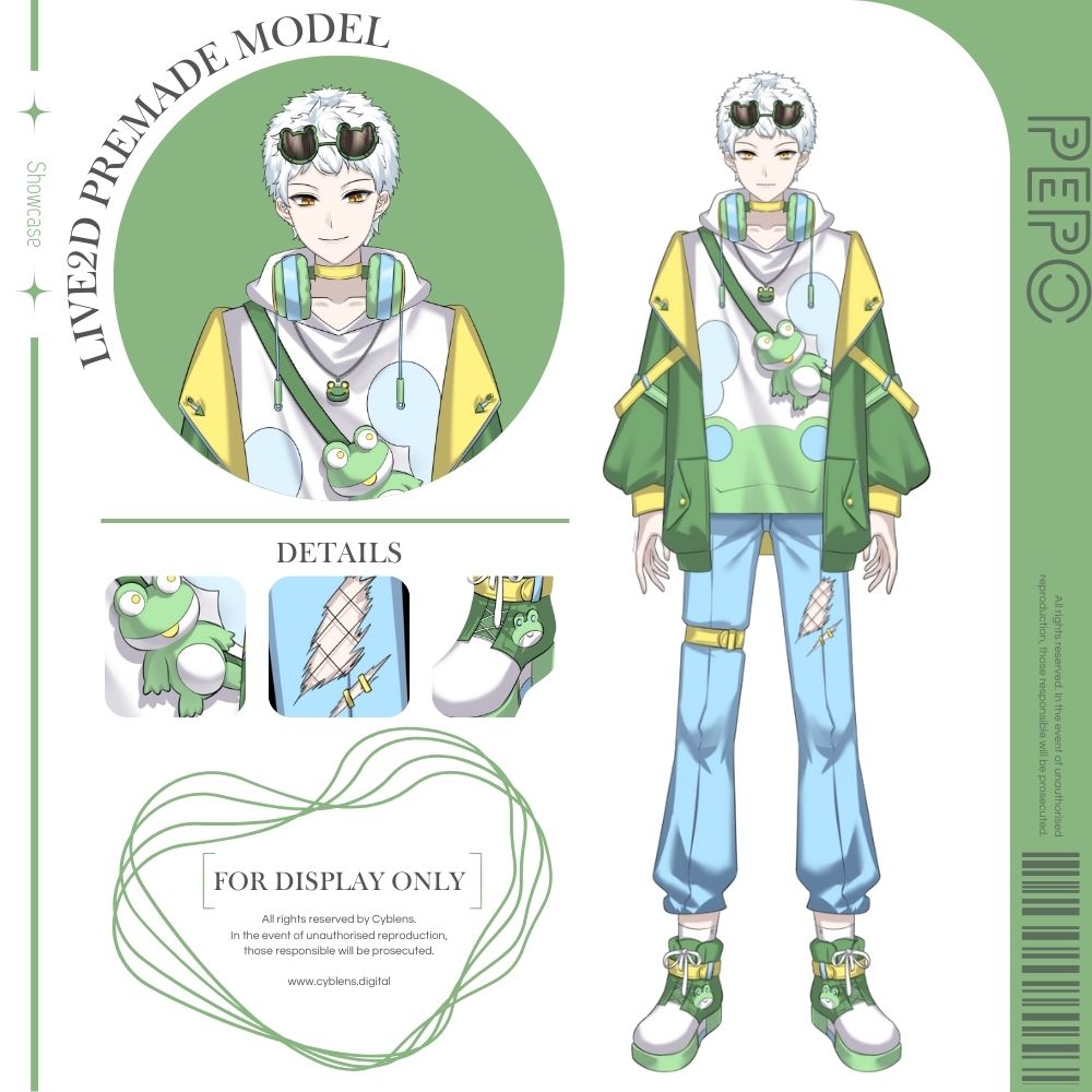 Cyblens | Digital - Live2D Premade VTuber Model Pepo