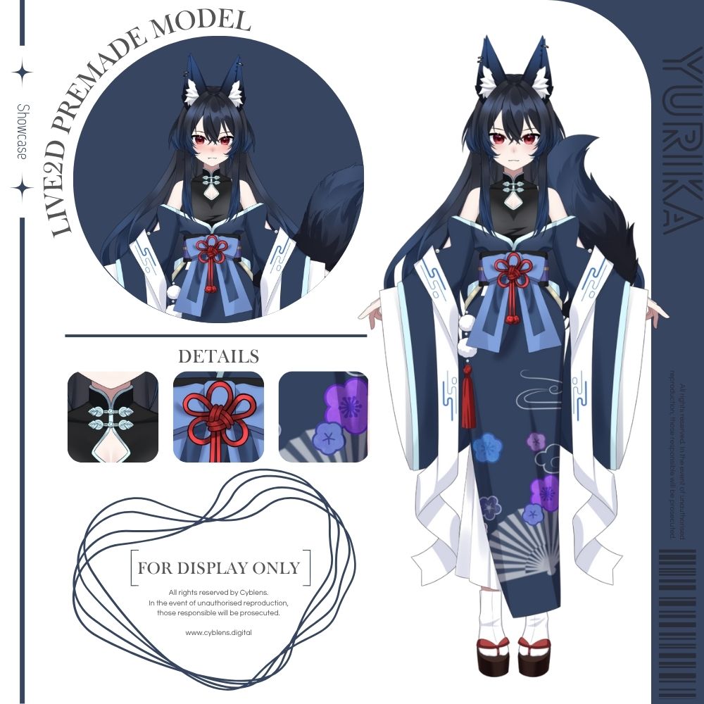 Cyblens | Digital - Live2D Premade VTuber Model Yurika