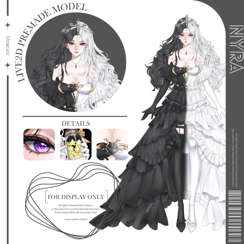 Cyblens | Digital - Live2D Premade VTuber Model Nyra