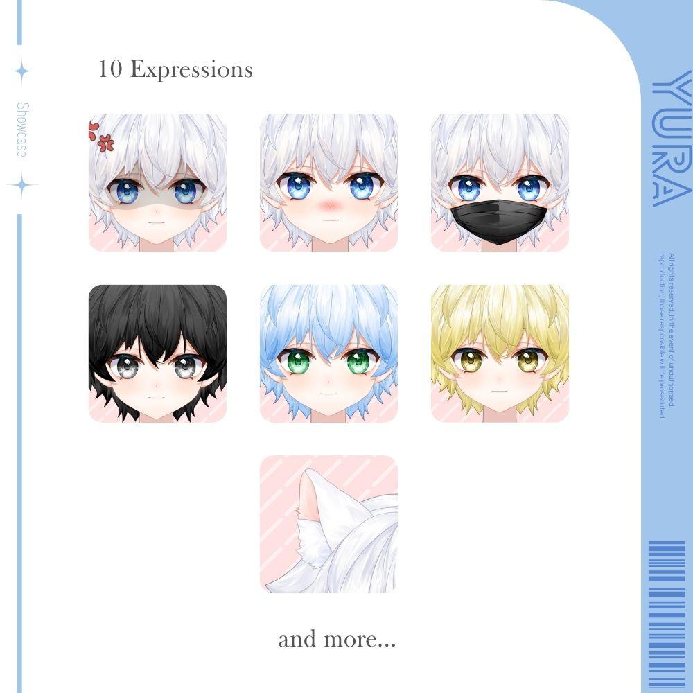 Cyblens | Digital - Live2D Premade VTuber Model Yura Expressions
