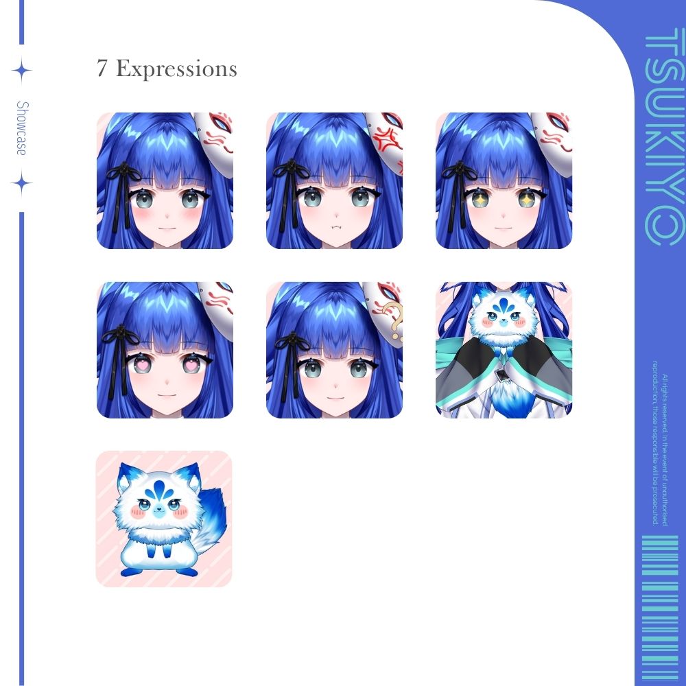 Cyblens | Digital - Live2D Premade VTuber Model Tsukiyo